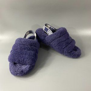 UGG Fluff Yah Slide Violet Night Slippers, Women's Size 7